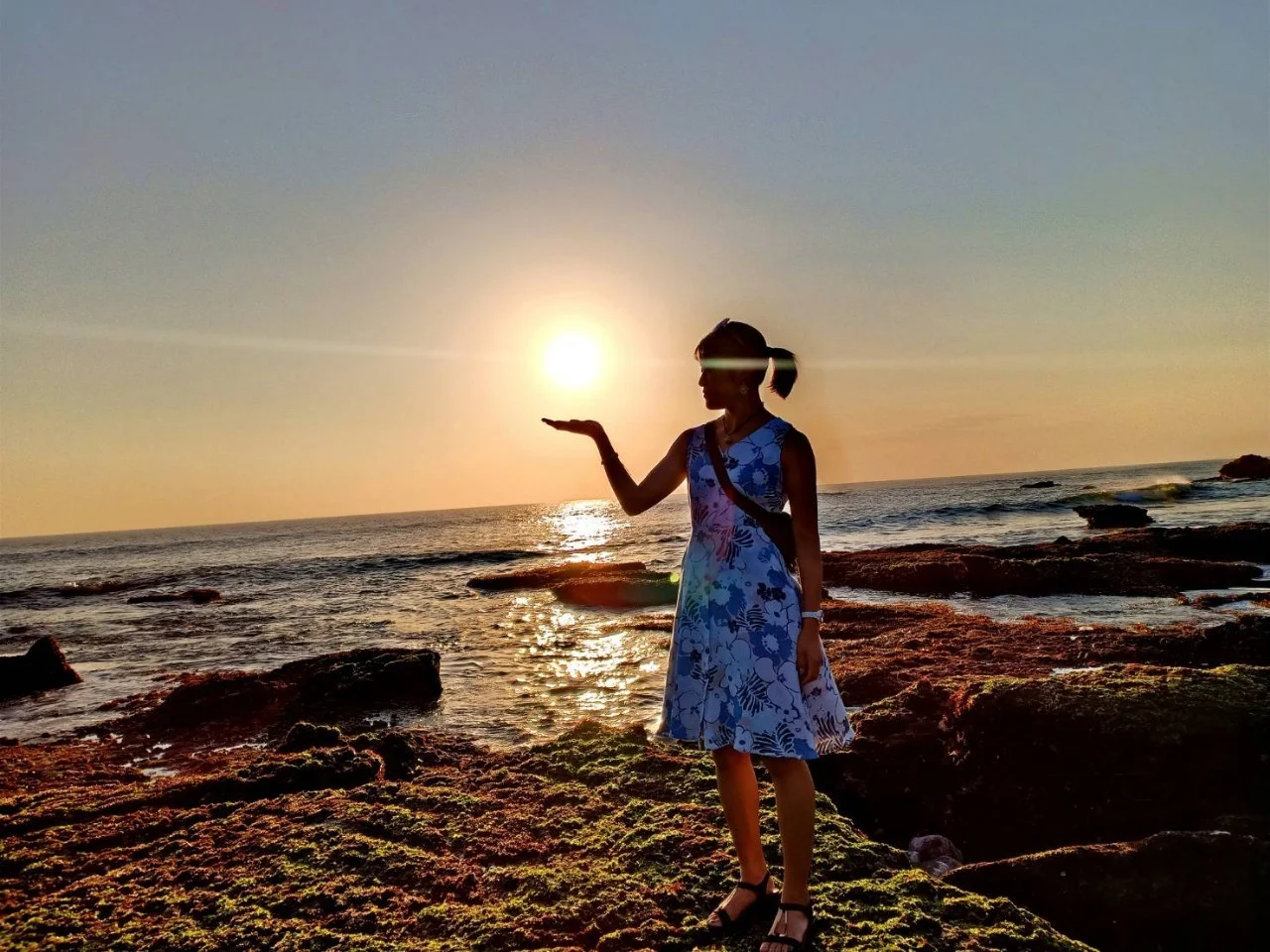 レンボンガン島の綺麗な夕日